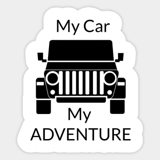 My Car My Adventure Sticker